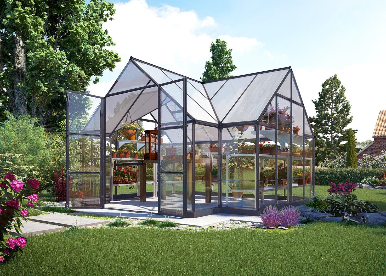 Palram - Canopia, Palram - Canopia Chalet 12' x 10' Greenhouse