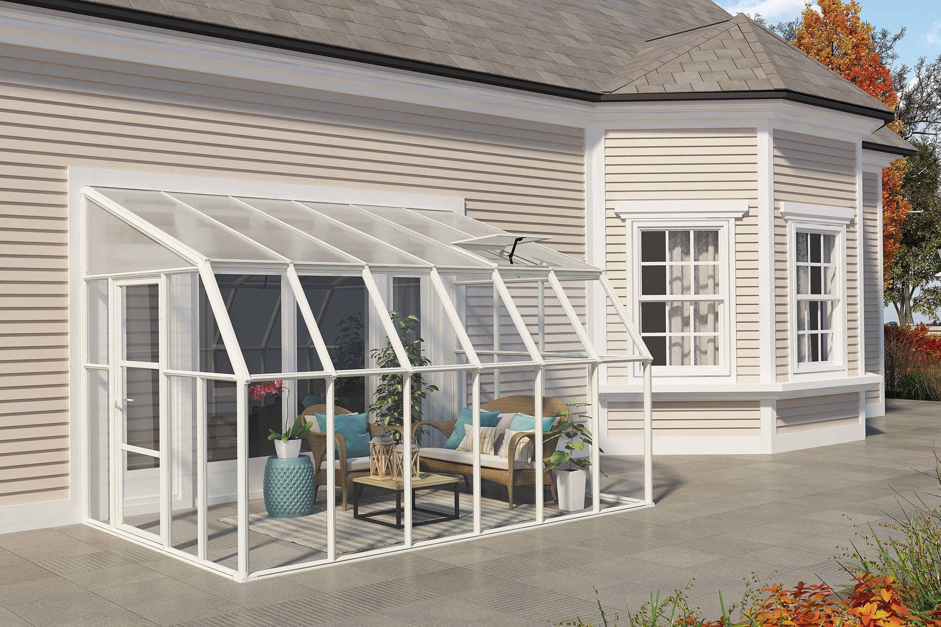 Rion, Sun Room 2™ 8x8x12.ft Lean-to Solarium Kit